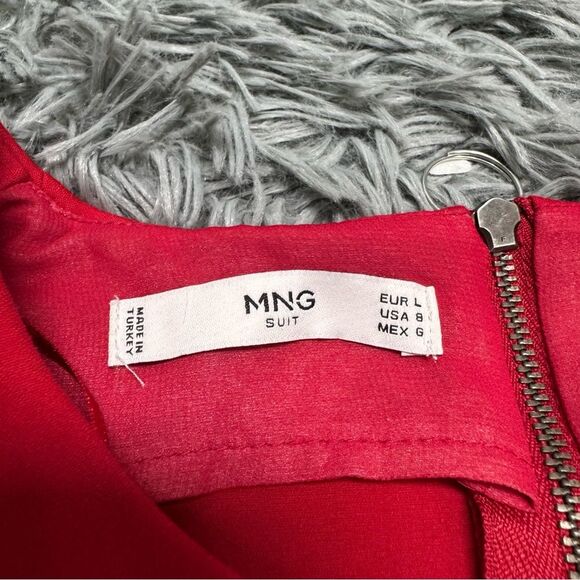 MNG Suit Red Sleeveless Dress Size 8 - Picture 3 of 7